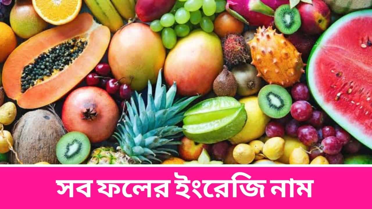 All Fruits Name in English and Bengali