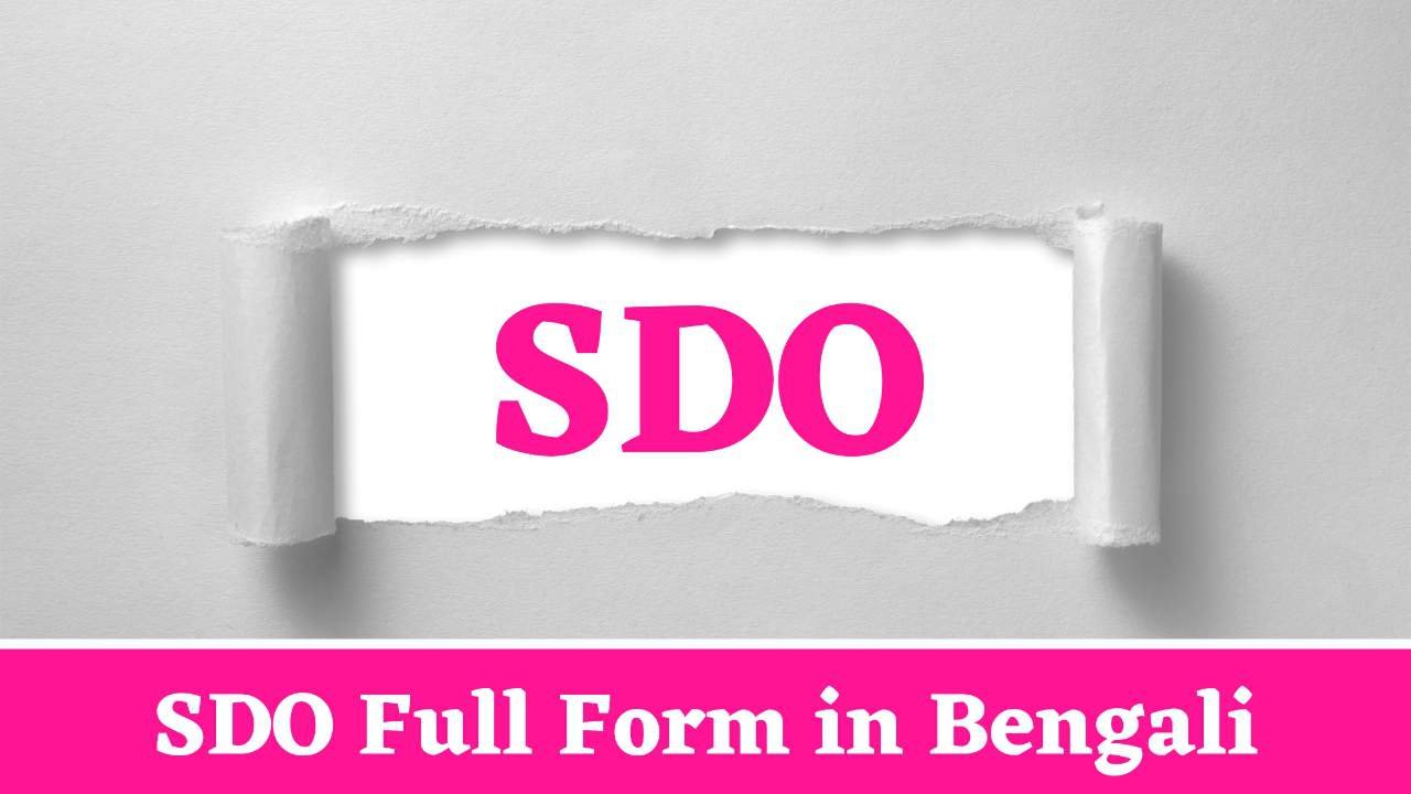 SDO Full Form in Bengali