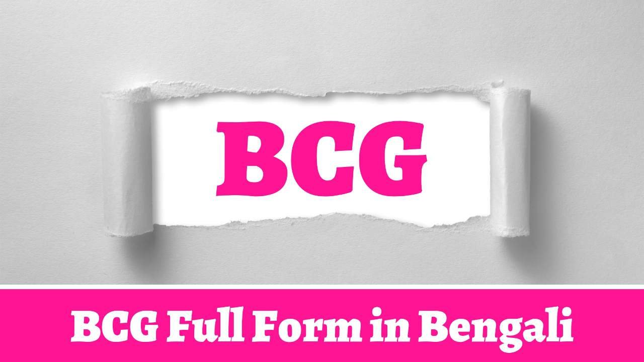 BCG Full Form in Bengali